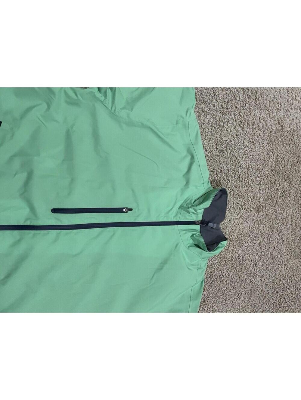 Peter Millar Women's Rain Jacket Coat Full Zip Green L Large 1/2 Sleeve Pockets - Picture 5 of 10